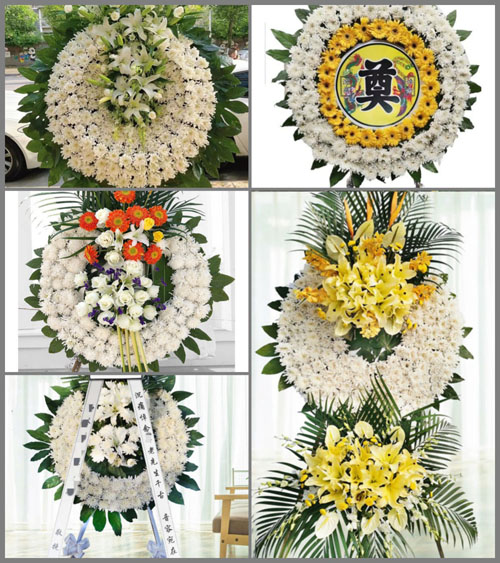 广东梅州市大埔县洲瑞镇田背村花圈速递